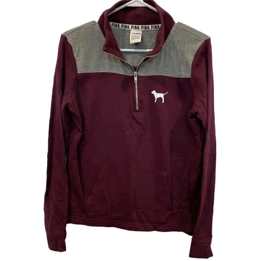Pink Victoria’s Secret’s zip sweatshirt